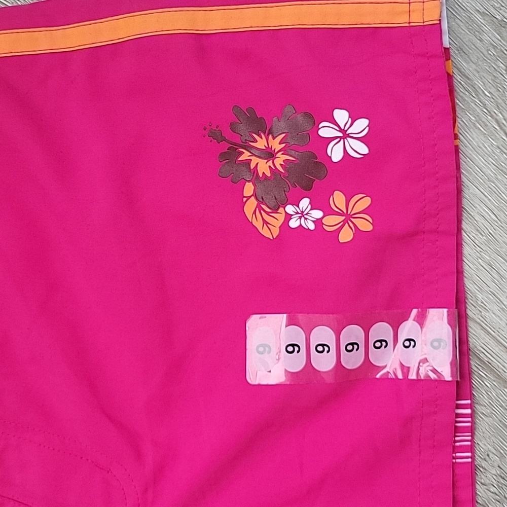 Ocean Pacific OP Pink Tropical Reversible Swim Trunks Shorts - Picture 3 of 8